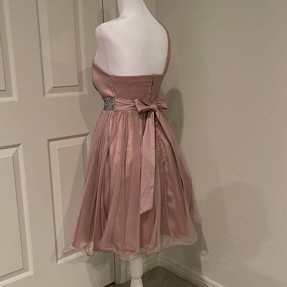 JODI KRISTOPHER Formal Embellished Taffeta Dress in Pink - Picture 3 of 5
